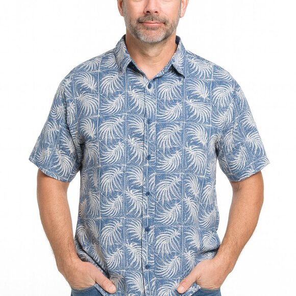 Nat Nast Silk Blend Men's Camp Shirt Tropical Hawaiian Short Sleeve Shirt XL - Picture 1 of 5